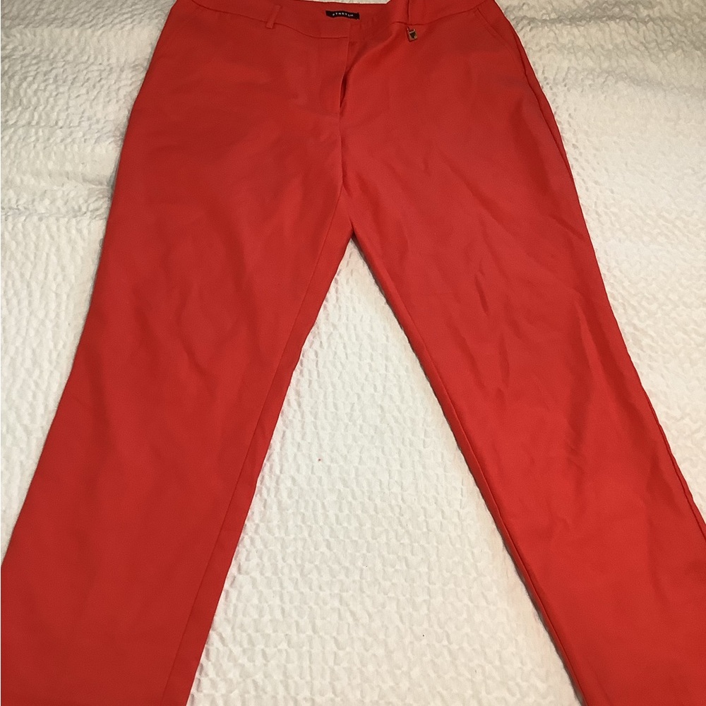 Aritzia Red Chinos Vibrant Cotton Blend